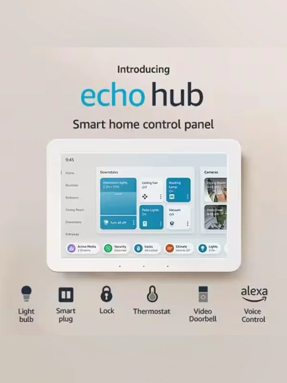 amazon echo hub 8” smart home control panel with alexa